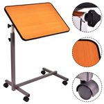 Adjustable Overbed Table Laptop Desk Wheels Tilt Angle Adjustment 27-44" Desk M3