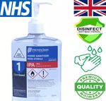 Antibacterial Hand Sanitising Gel 500ml Hand Sanitiser with Pump PRO N.H.S GRADE