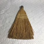 Woven Whisk Broom Vintage Hand Brush Hungary Metal Hanger 11in Yellow Thread