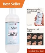100% Pure Acetone 600ml – Maximum Strength Nail Polish Remover,  & UK Made