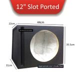 SUBWOOFER 12" PORTED EMPTY BOX ENCLOSURE BASS BOX FOR ALL 12" SUBS BRAND NEW !