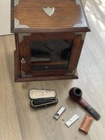 Vintage Dunhill Shell Briar Pipe-Rare-job lot-GOFA Cigar Cutter - Parker Pipe