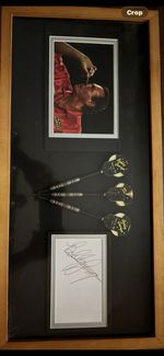 Bobby George Darts And Autograph In Frame