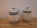 British Potter Seth Cardew At Wenford Bridge Pottery Hand Thrown Lidded Jars