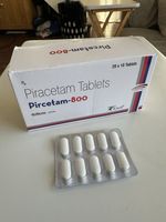 Piracaetam Nootropic 800 Memory Focus Supplement Social 1 X 10 Tablets