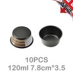 10Pcs Mini Tart Tins Mince Pies Pudding CUP cake Individual Round Non-Stick UK