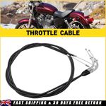130cm Steel Gas Fuel Throttle Cables For Harley Sportster XL883 XL1200 All Year