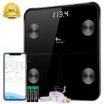 Digital Bathroom Scales Weighing Bluetooth LCD Smart Body Fat BMI Monitor 180KG