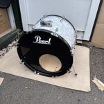 22”. 22x16” CB Bass Drum. 22. White Marble Finish. Patch On Head. Free UK P&P.
