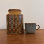 Vintage Large Storage Jar with Lid Hornsea Heirloom 1970’s Retro Kitchen