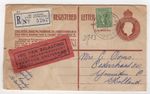 1952 Aug 14th. Uprated Registered Letter, Mt Lawley to IJmuiden, Holland.