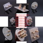 2/4Round/Square Speaker Junction Box Copper Terminal Binding Post HiFi Audio DIY