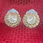 VINTAGE GORHAM STERLING SCALLOP SHELL TRINKETS  /  RINGS DISHES SET OF 2