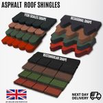 Bitumen Roof Shingles  - 3 sqm Asphalt Felt Roofing Shingle Packs