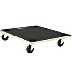 4 Wheel Wooden Transport Roller Dolly Platform Furniture Warehouse Trolley 59x49