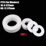 3mm THICK PTFE FLAT WASHER SEAL GASKETS HIGH TEMP WHITE 6-325mm ID 12-375mm OD