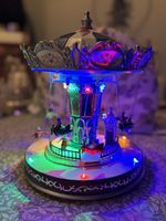 Vintage Christmas Carousel" LED Christmas Scene/Ten or Songs Electric Swedish 
