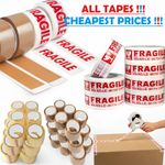 Clear Brown Parcel Tape Strong Packing Carton Sealing Tape 48mm x 66m 1 6 12 36