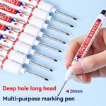 4Pcs 20mm Deep Hole Marker Pens Long Nib Waterproof Metal Wood Multi Use Set UK