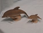 Mother And Baby Porcelain Dolphins From Highbank Pottery Lochgilphead Scotland
