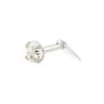 Sterling Silver White Cubic Zirconia Andralok Nose Stud