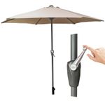 GardenCo 2m Outdoor Parasol Crank Up Garden Shade Parasol Umbrella UV 50 Rated