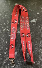 BEAVERTOWN 'Lazer Crush' LANYARD Key Chain Clip NEW - Rare Pub Bar Club Staff