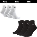 NIKE SOCKS 3 PAIRS PACK - LIGHTWEIGHT CREW ANKLE MENS WOMENS SPORTS UK 6 Pack