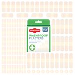 110 Assorted Washproof Plasters Waterproof Breathable Adhesive First Aid Healing