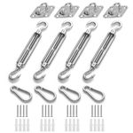 HOMPER M6 Awning Attachment Set, Heavy Duty Sun Extra Large, Silver-444