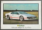 LOTUS Esprit S3 Car Sales Specification Leaflet c1981