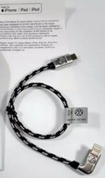Genuine VW Volkswagen USB-C to Apple iPhone Lightning Cable 30cm  