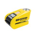 Oxford Alpha XA14 Disc Lock Alarm  Black & Yellow (LK278)
