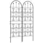 Outsunny Set of 2 Metal Garden Trellis, Outdoor Trellis Panels, 150 x 50 cm