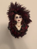 Unique Creations Limited Edition Porcelain Lady Face Wall Mask Signed 458/1000