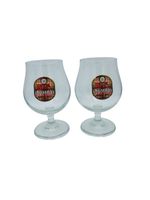 2 Riva Christmas Vintage Belgian Beer Glasses Home Bar 