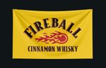 Fireball Whiskey. Pub/Bar/ Workshop/Mancave/Bedroom  Advertising Fan Flag/Banner