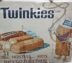 Missing The Taste of a Twink.  Twinky the Kid.  Cake / Food Advertising Sign. s4