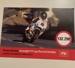 Bruce Anstey Outright TT Lap Record Holder Postcard Postage Paid Isle Of Man