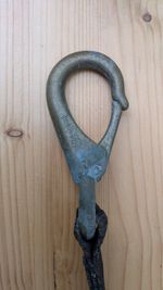 Vintage solid bronze fixed eye marine clip snap hook no 3. 4 3/4"  - 9.5cm