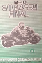 Embassy Final Programme 1984 Short Circuit Motorcycle Racing Kirkistown
