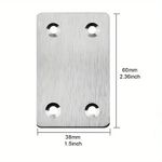 10 Pcs Flat Metal Brackets Wood Joints Connectors Plate Fixing Support Screws-UK