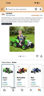 Brand new Costway Kids tractor Trailer 12V ride on