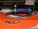 Yamaha R1 4XV 5jj High Level Harris Exhaust & Link Pipe & Harris Exhaust Hange