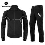 WEST BIKING Winter Men's Cycling Jacket & Pants Set Thermal Warm Windproof Suit
