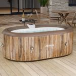 AREBOS Inflatable Spa Indoor Outdoor 190x120 cm Heated Oval Pool Spa