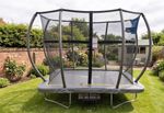 Big Air Super Bounce 5x7ft Rectangular Trampoline with Safety Enclosure Grey - F