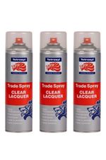 2X Tetrosyl Clear Lacquer Trade Aerosol Adjustable Nozzle Spray Paint 500ml 