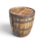 TALL Oak Whiskey Barrel Stand - Sanded & Varnished Ideal Garden Drinks table
