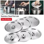 Universal Cookware Lid Stainless Steel Frying Pan Metal Lid Durable Pot Lids